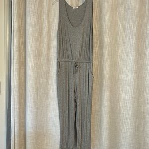 Jersey gray long romper
